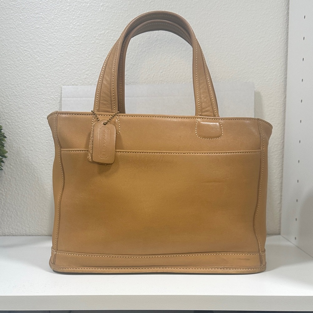 Coach Camel Leather Tote